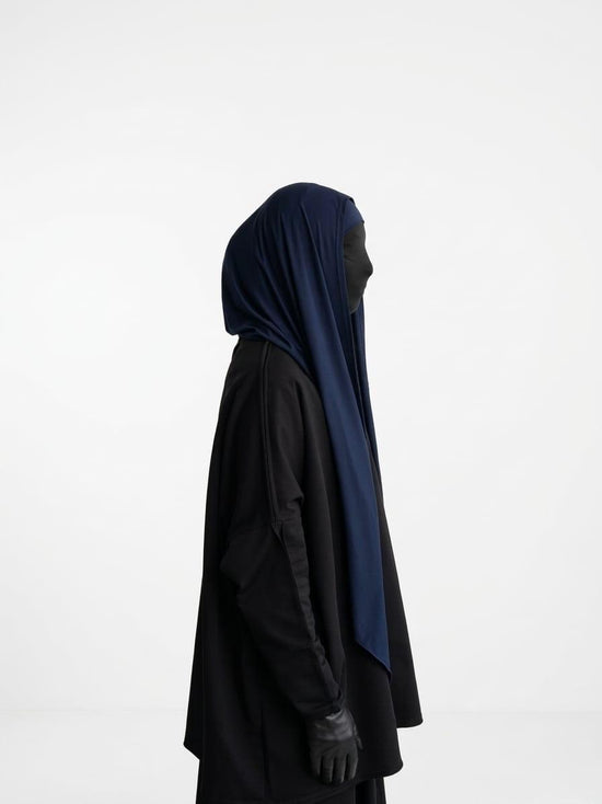 Jersey hood and bonnik set - Blue