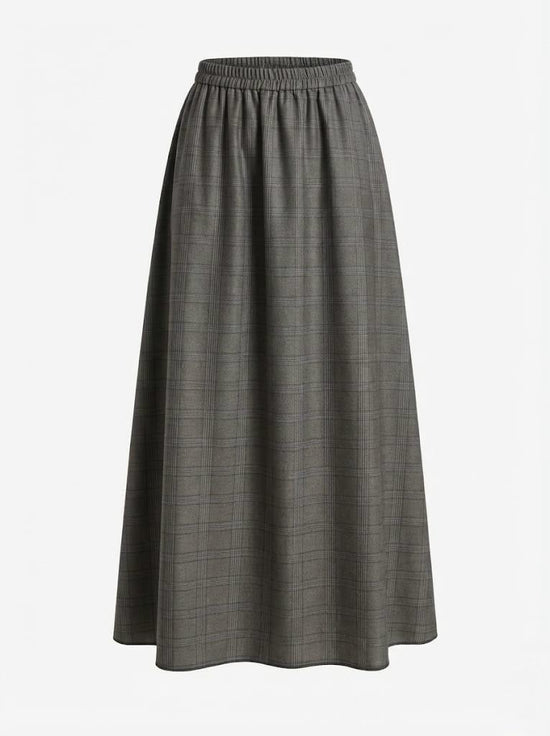 Maxi skirt - Grey plaid