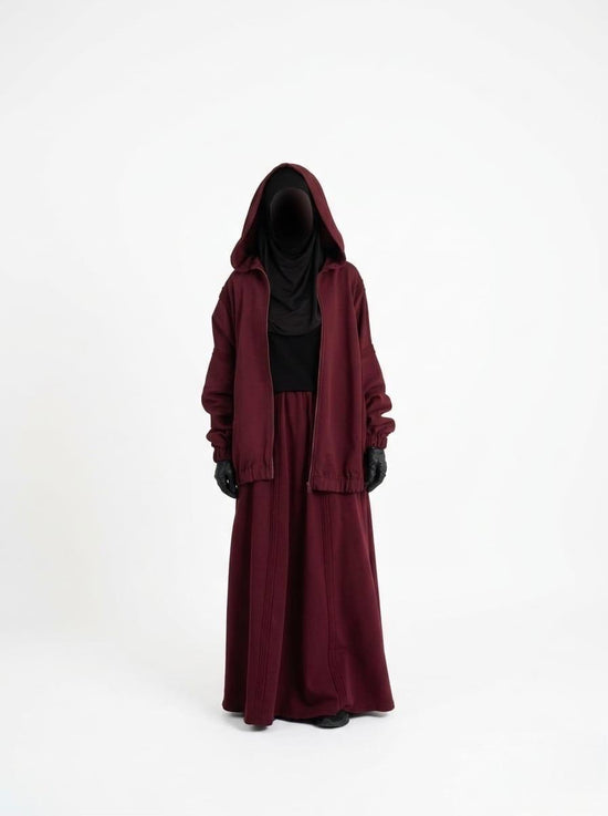 Two-piece hoodie set- Burgundy